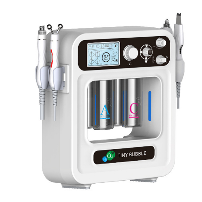 W04X New 4 in 1 H2O2 portable aqua facial oxygen beauty machine